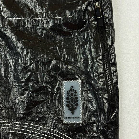 FP Movement Women Rough Rider Rich Black Elastic Parachute Tyvek Pants Sz M NWOT - Picture 13 of 13